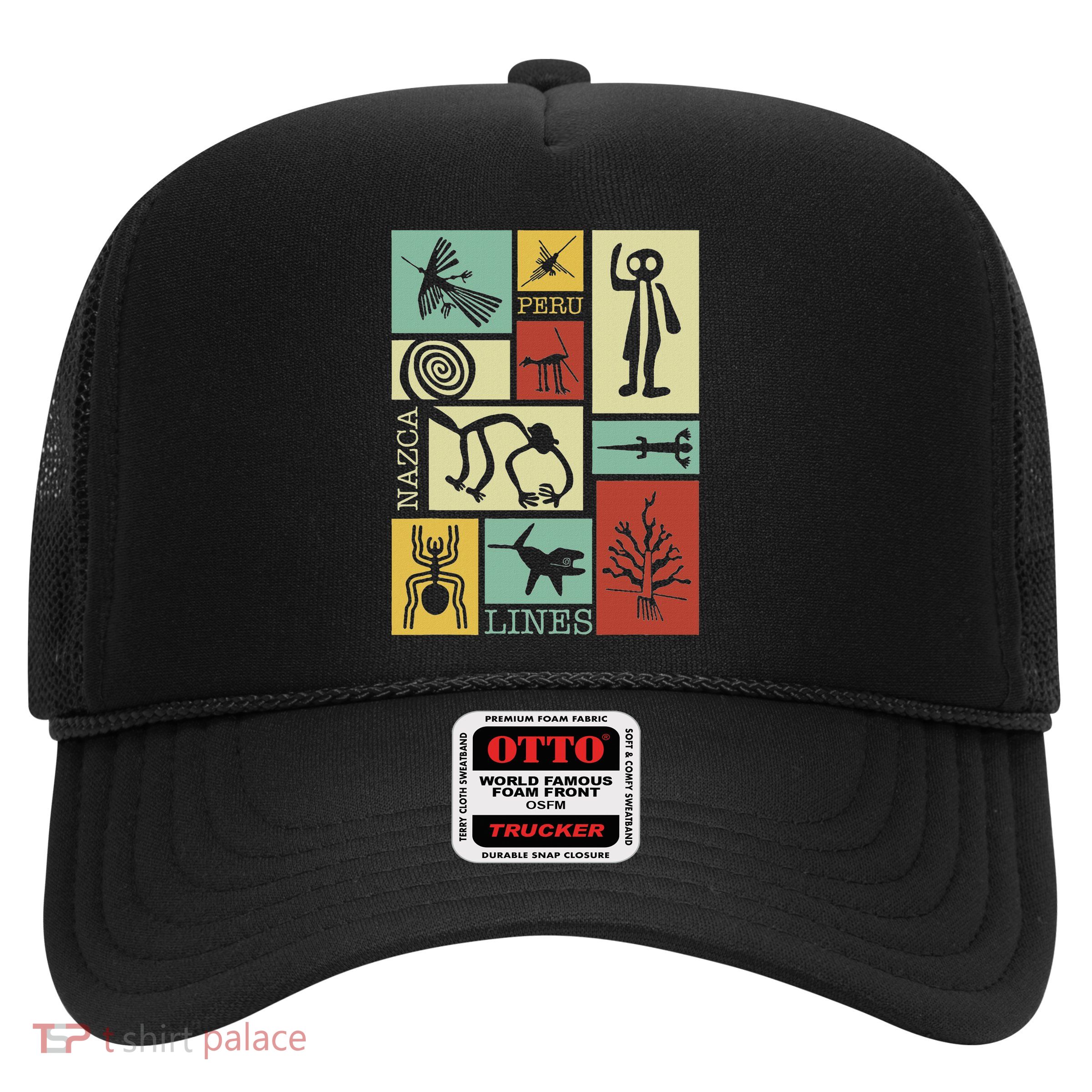 National Introvert Society Nazca Lines Peru Geoglyphs Retro  Trucker Hat