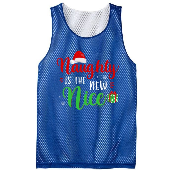 Naughty Is The New Nice Clothes Funny Holiday Gift Christmas Gift Mesh Reversible Basketball Jersey Tank