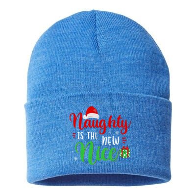 Naughty Is The New Nice Clothes Funny Holiday Gift Christmas Gift Sustainable Knit Beanie