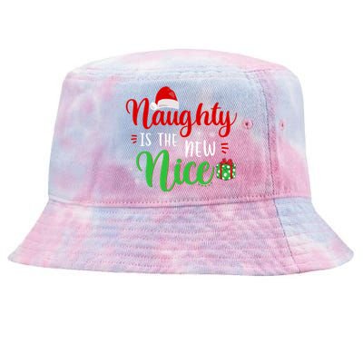 Naughty Is The New Nice Clothes Funny Holiday Gift Christmas Gift Tie-Dyed Bucket Hat