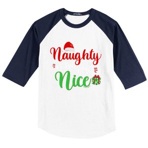 Naughty Is The New Nice Clothes Funny Holiday Gift Christmas Gift Baseball Sleeve Shirt