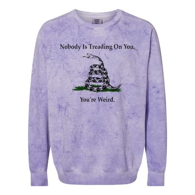 Nobody Is Treading On You YouRe Weird Kamala 2024 Colorblast Crewneck Sweatshirt