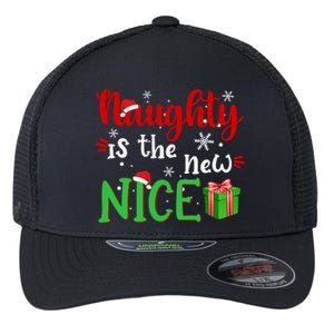 Naughty Is The New Nice Funny Santa Joke Christmas Humor Cute Gift Flexfit Unipanel Trucker Cap