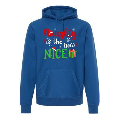 Naughty Is The New Nice Funny Santa Joke Christmas Humor Cute Gift Premium Hoodie