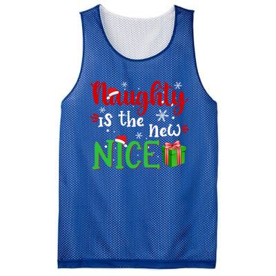 Naughty Is The New Nice Funny Santa Joke Christmas Humor Cute Gift Mesh Reversible Basketball Jersey Tank