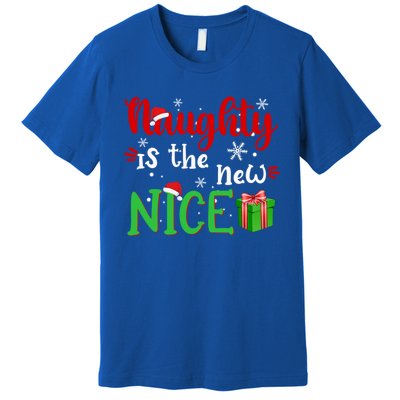 Naughty Is The New Nice Funny Santa Joke Christmas Humor Cute Gift Premium T-Shirt