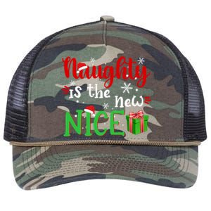 Naughty Is The New Nice Funny Santa Joke Christmas Humor Cute Gift Retro Rope Trucker Hat Cap