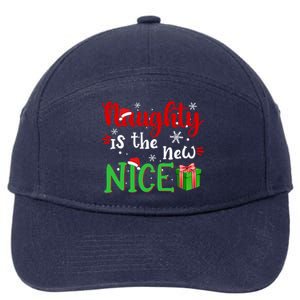 Naughty Is The New Nice Funny Santa Joke Christmas Humor Cute Gift 7-Panel Snapback Hat