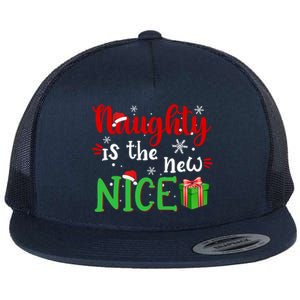 Naughty Is The New Nice Funny Santa Joke Christmas Humor Cute Gift Flat Bill Trucker Hat