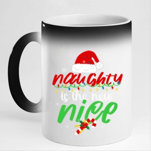 Naughty Is The New Nice Funny Santa Joke Christmas Humor Gift 11oz Black Color Changing Mug