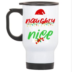 Naughty Is The New Nice Funny Santa Joke Christmas Humor Gift Stainless Steel Travel Mug