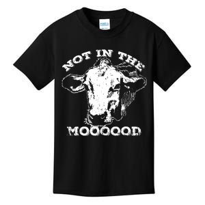 Not In The Mood Funny Cow Kids T-Shirt