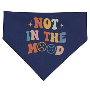 Not In The Mood With Words On Back Aesthetic Trendy Costume USA-Made Doggie Bandana