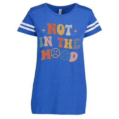 Not In The Mood With Words On Back Aesthetic Trendy Costume Enza Ladies Jersey Football T-Shirt