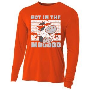 Not In The Mooood Cow Cows Farm Animals Lover Cooling Performance Long Sleeve Crew