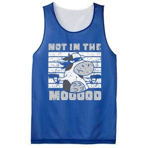 Not In The Mooood Cow Cows Farm Animals Lover Mesh Reversible Basketball Jersey Tank