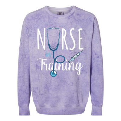 Nurse In Training Nursing School Stethoscope Future Nurse Gift Colorblast Crewneck Sweatshirt