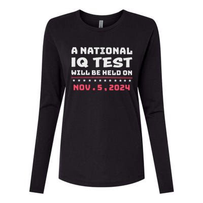 National Iq Test Alert November 5th 2024 Womens Cotton Relaxed Long Sleeve T-Shirt