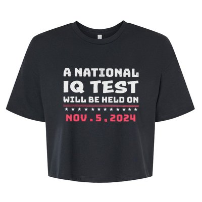 National Iq Test Alert November 5th 2024 Bella+Canvas Jersey Crop Tee