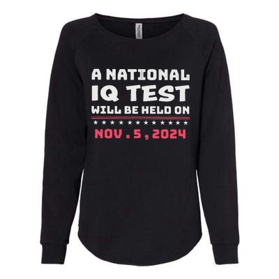 National Iq Test Alert November 5th 2024 Womens California Wash Sweatshirt