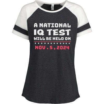 National Iq Test Alert November 5th 2024 Enza Ladies Jersey Colorblock Tee