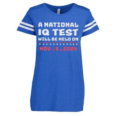 National Iq Test Alert November 5th 2024 Enza Ladies Jersey Football T-Shirt