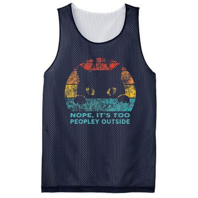 Nope Its Too Peopley Outside For Introvert And Cat Lover Mesh Reversible Basketball Jersey Tank