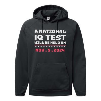 National Iq Test Alert November 5th 2024 Performance Fleece Hoodie