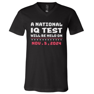 National Iq Test Alert November 5th 2024 V-Neck T-Shirt