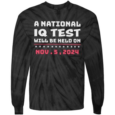 National Iq Test Alert November 5th 2024 Tie-Dye Long Sleeve Shirt