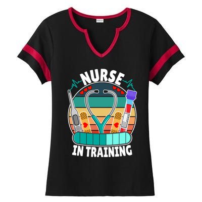 Nurse In Training Nursing Student Funny Future Nurse Great Gift Ladies Halftime Notch Neck Tee