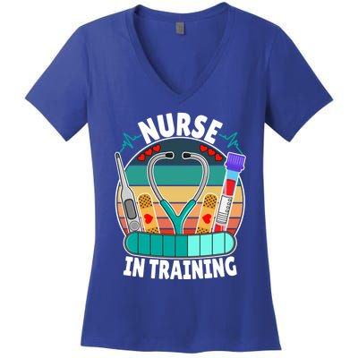 Nurse In Training Nursing Student Funny Future Nurse Great Gift Women's V-Neck T-Shirt