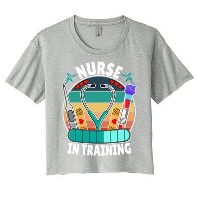 Nurse In Training Nursing Student Funny Future Nurse Great Gift Women's Crop Top Tee