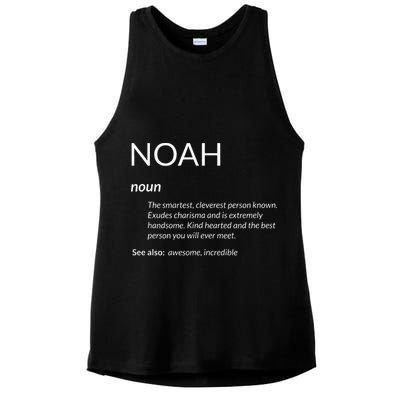 Noah Is The Best Funny Name Definition Noah Ladies PosiCharge Tri-Blend Wicking Tank
