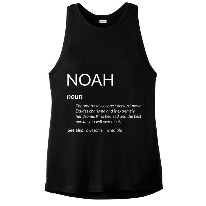 Noah Is The Best Funny Name Definition Noah Ladies PosiCharge Tri-Blend Wicking Tank