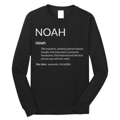 Noah Is The Best Funny Name Definition Noah Long Sleeve Shirt