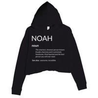 Noah Is The Best Funny Name Definition Noah Crop Fleece Hoodie