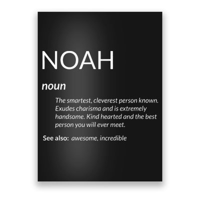 Noah Is The Best Funny Name Definition Noah Poster