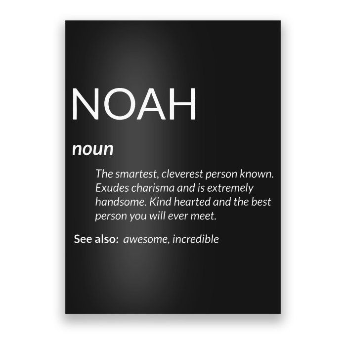 Noah Is The Best Funny Name Definition Noah Poster