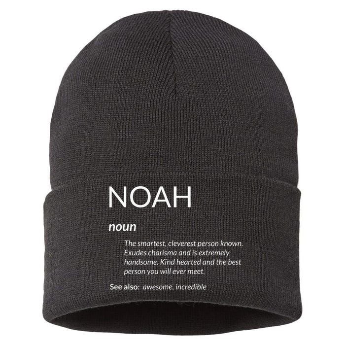 Noah Is The Best Funny Name Definition Noah Sustainable Knit Beanie
