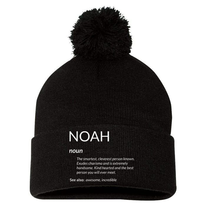 Noah Is The Best Funny Name Definition Noah Pom Pom 12in Knit Beanie