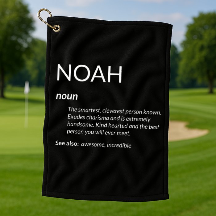 Noah Is The Best Funny Name Definition Noah Golf Towel