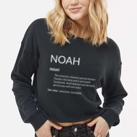 Noah Is The Best Funny Name Definition Noah Cropped Pullover Crew