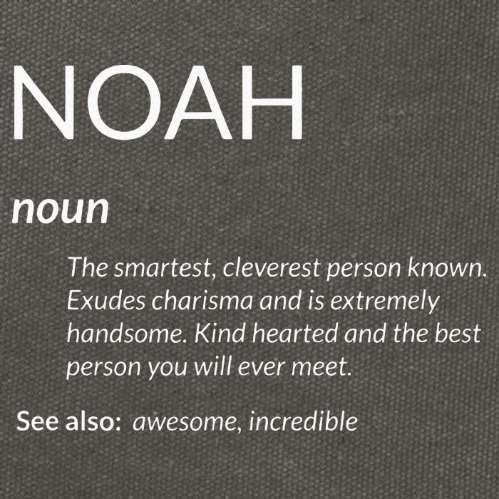 Noah Is The Best Funny Name Definition Noah Cotton Canvas Backpack