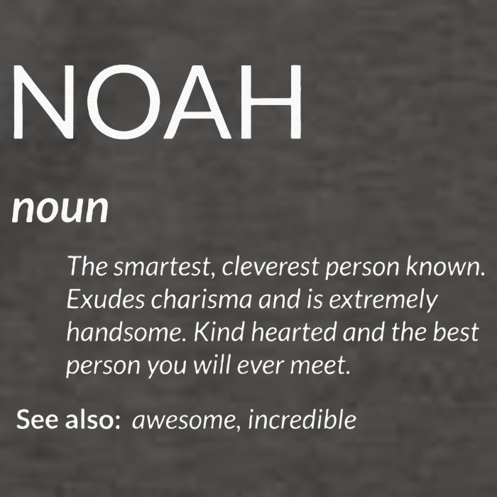 Noah Is The Best Funny Name Definition Noah Vector Backpack