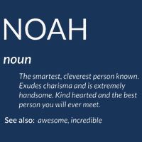Noah Is The Best Funny Name Definition Noah Infant Baby Jersey Bodysuit