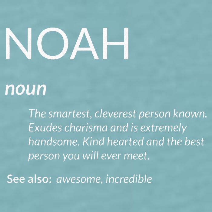 Noah Is The Best Funny Name Definition Noah Sueded Cloud Jersey T-Shirt