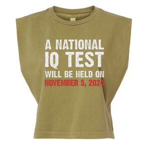 National Iq Test Announcement November 5 2024 Garment-Dyed Women's Muscle Tee