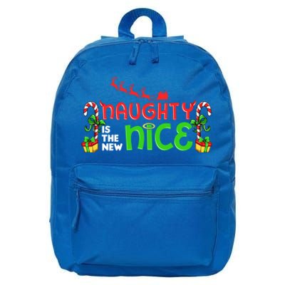 Naughty Is The New Nice Christmas Santa Naughty Or Nice Gift 16 in Basic Backpack