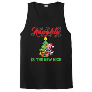 Naughty Is The New Nice Christmas Santa Xmas Gift PosiCharge Competitor Tank